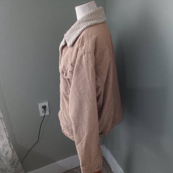 Levi's Corduroy Sherpa Lined Trucker Coat L Large - Picture 4 of 8